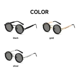 ND Dimming Glasses Polarized Sunglasses Men Women Round Retro Punk Driving Eyeglasses Outdoor Shades UV400 Adjustable Eyewear