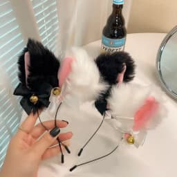 1/6/10pcs Plush Bell Cat Ear Headband for Women Fashion Girls Headband Party Cosplay Hair Band Hair Accessories