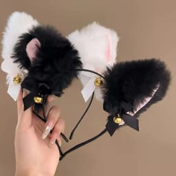1/6/10pcs Plush Bell Cat Ear Headband for Women Fashion Girls Headband Party Cosplay Hair Band Hair Accessories