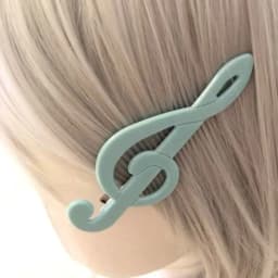 Y2k Style Music Symbol Hair Accessories Vintage Sweet Cute Hair Clip Cyan Fresh Hairpin New Sensea Of Niche Fashion And Art 2025