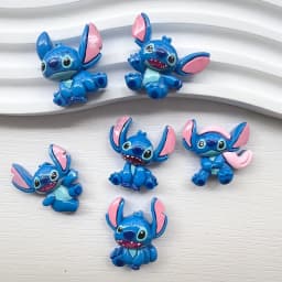 6pcs/lot Stitch Resin Hair Clip Accessories DIY Phone Case Hair Clip Head Rope Hat Hole Shoes Gift Accessory(6pcs random)