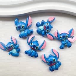 6pcs/lot Stitch Resin Hair Clip Accessories DIY Phone Case Hair Clip Head Rope Hat Hole Shoes Gift Accessory(6pcs random)