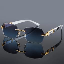 Fashion Rimless Sunglasses Men Women Populare Frameless Sun Glasses Male Female Classic Small Square Summer Traveling Shades