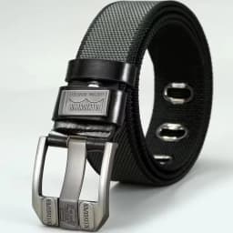 New Fashion Men's Pin Buckle Youth Overalls Canvas Waistband Belt Casual Retro Decorative Belt Fashion High-Quality Webbing Belt