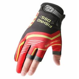 Fishing Cycling Gloves Men Summer Three Finger Cut Gloves for Fishing Sun Protection Male Anti-Slip Drive Breathable Thin Gloves