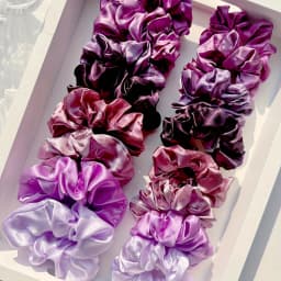 12pcs Multiple Mixed Color Outfits for Women Fashionable and Bright Satin Large Intestine Hair Rings High Elasticity Comfortable