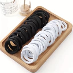 50-1000pcs Black Hair Ties Elastic Hair Bands Decorative Hair Accessories Set Holiday Gift for Girls Kids Hair Bands for Girls