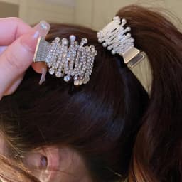 Fashion Irregular Metal Hair Claw Clip Women Shiny Rhinestone High Ponytail Shark Hairpins for Girls Hair Accessories Headwear