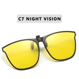 Polarized Clip On Sunglasses Men Car Driver Goggles Night Vision Glasses Anti Glare Vintage Square Glasses Oculos