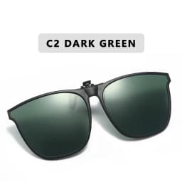 Polarized Clip On Sunglasses Men Car Driver Goggles Night Vision Glasses Anti Glare Vintage Square Glasses Oculos