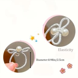 5/10/20PCS Girl's Sweet Silver Headband, Colorful Bow Tie, Elastic and Undamaged Headband, Cute Hair Accessory, Small Headband