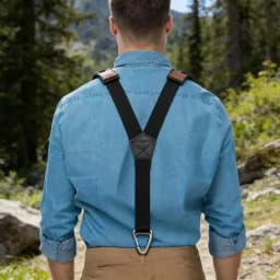 New Heavy Duty Work Suspenders for Men 3.8cm Wide with Plastic Gripper Clasps Adjustable Elastic Trouser Pants Braces-Black 1pcs