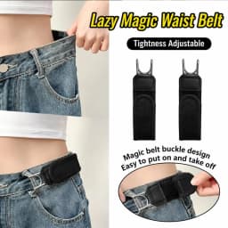 Newest Adjustable Buckleless Belt Hook Elastic Pant Waist Metal Buckle-Free Waist Belt For Men's Gift Casual Belt With No Buckle