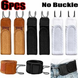 Newest Adjustable Buckleless Belt Hook Elastic Pant Waist Metal Buckle-Free Waist Belt For Men's Gift Casual Belt With No Buckle