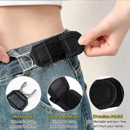 Newest Adjustable Buckleless Belt Hook Elastic Pant Waist Metal Buckle-Free Waist Belt For Men's Gift Casual Belt With No Buckle