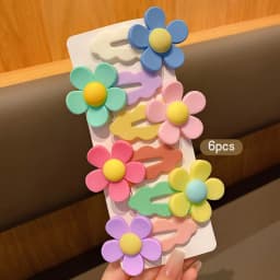 6 flower BB clip Korean version sweet style hair accessories suitable for daily use