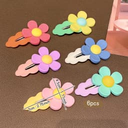 6 flower BB clip Korean version sweet style hair accessories suitable for daily use