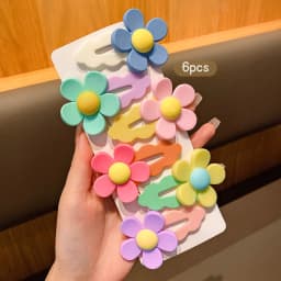 6 flower BB clip Korean version sweet style hair accessories suitable for daily use