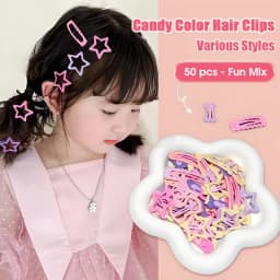 30/50Pcs Gentle Soft Star Hair Clips Set Non-Pull Barrettes for Baby Girls Toddlers Side Bangs Fine Hair Cute Kids Accessories
