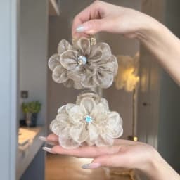 1/2/3pcs Elegant Mesh Flower Rhinestone Hair Clip for Woman Korean Style  Shark Clip Fashion Girl Ponytail Clip Hair Clamp