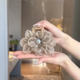 1/2/3pcs Elegant Mesh Flower Rhinestone Hair Clip for Woman Korean Style  Shark Clip Fashion Girl Ponytail Clip Hair Clamp