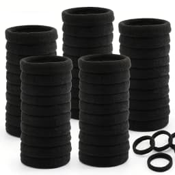  100PCS Black Hair Ties for Women Girls, Seamless High Elastic Hair Band, Elastic Hair Ties No Damage Ponytail Holder Hair Rope
