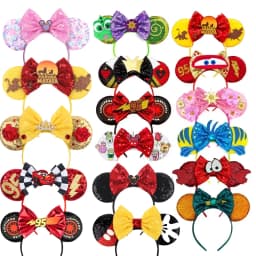 2026 New Style Sequin Ear Headband Sequin Bows Girl Adult Kids Halloween Party Cosplay Hair Accessories Princess Hairband
