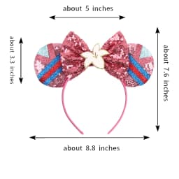 2026 New Style Sequin Ear Headband Sequin Bows Girl Adult Kids Halloween Party Cosplay Hair Accessories Princess Hairband