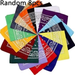 1/8/10Pcs Bohemian Print Bandana Paisley Pattern Headbands Hiphop kerchief Outdoor Unisex Headband Wrist Wraps Face Mask