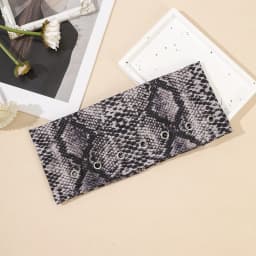 AWAYTR Punk Girl Fabric Hollow Elastic Headbands Metal Rock Personalized Hollow Eyelets Hair Band Casual Sports Grommet Headband