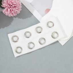 AWAYTR Punk Girl Fabric Hollow Elastic Headbands Metal Rock Personalized Hollow Eyelets Hair Band Casual Sports Grommet Headband