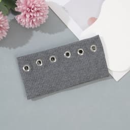 AWAYTR Punk Girl Fabric Hollow Elastic Headbands Metal Rock Personalized Hollow Eyelets Hair Band Casual Sports Grommet Headband