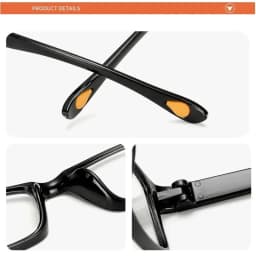 Anti-blue Light Reading Glasses Thick Black Framed Glasses Portable Presbyopia Eyeglass +1.0~+4.0 Eyewear 4pcs