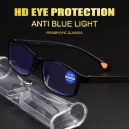 Anti-blue Light Reading Glasses Thick Black Framed Glasses Portable Presbyopia Eyeglass +1.0~+4.0 Eyewear 4pcs