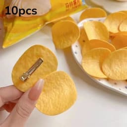 5/10PCS Simulation of Potato Chip Hairpin Ins Cartoon Headdress Cute Girl Student Duckbill Clip Girl Hair Accessoires Hair Clips