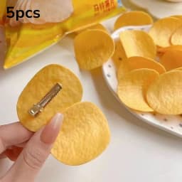 5/10PCS Simulation of Potato Chip Hairpin Ins Cartoon Headdress Cute Girl Student Duckbill Clip Girl Hair Accessoires Hair Clips