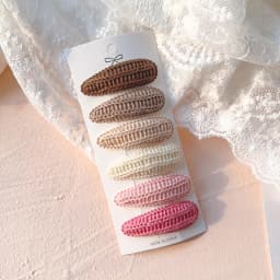 6Pcs/set Fresh Print Cotton Alloy Hair Clips for Kids Fabric Plaid BB Hairpins Girl Hairgripe Headwear Baby Hair Accessories