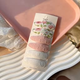 6Pcs/set Fresh Print Cotton Alloy Hair Clips for Kids Fabric Plaid BB Hairpins Girl Hairgripe Headwear Baby Hair Accessories