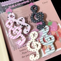5pcs Polka Dot Stripe Music Note Barrettes Korean Ins Sweet Hairpins Creative Anti Slip Hair Clips Hair Accessories for Girls