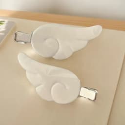 1Pair Cute Sweet Japanese Style Y2K Angel Wing Hair Clip Hairpin Barrettes Hairgrip Headdress Headwear Ornaments Accessories
