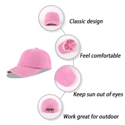 LANGZHEN Unisex Baseball Cap 100% Cotton Fits Men Women Washed Denim Adjustable Dad Hat