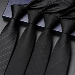 Men's Hand-Tied Narrow Tie 7.5cm (2.95inch) Polyester Black Dark Pattern Wavy Plaid Geometric Stripe Business Formal Wedding Suit Accessories