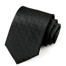 Men's Hand-Tied Narrow Tie 7.5cm (2.95inch) Polyester Black Dark Pattern Wavy Plaid Geometric Stripe Business Formal Wedding Suit Accessories