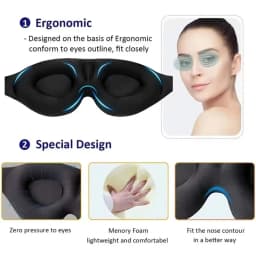 3D Full Shading Sleep Mask Relaxing and Zero Pressure Soft and Breathable Nap Mask To Relieve Eye Fatigue