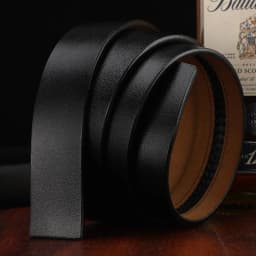New Men's Genuine Leather Belts Automatic Buckle Belts Men Fashion No Buckle Belts High Quality Black Brown Waistband 3.5cm