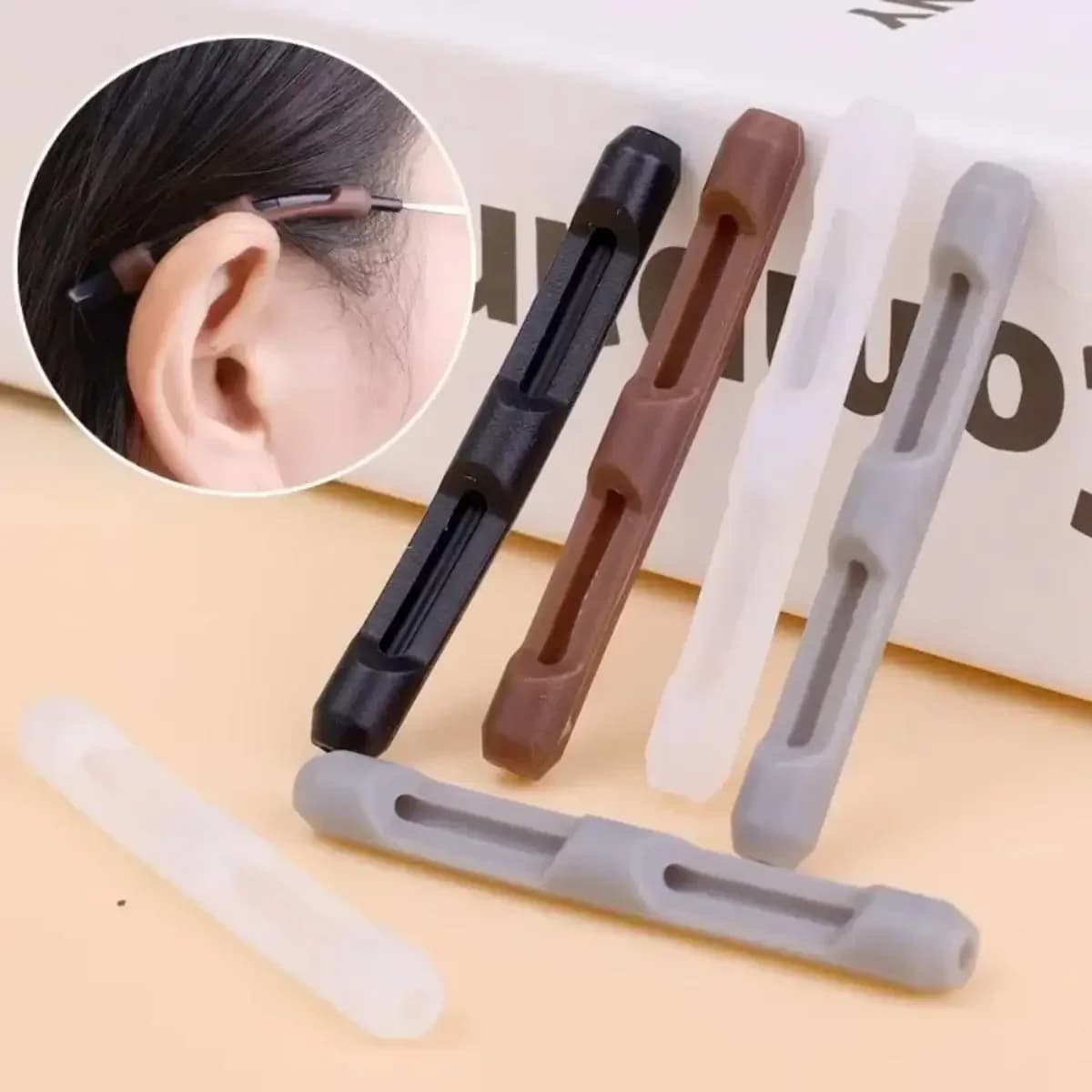2/10Pcs Glasses Anti-slip Silicone Sleeve Eye Frame Leg Drag Fixed Ear Hook Bracket Anti-drop Artifact Glasses Accessories