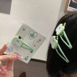 2/10Pcs Fashion Red Apple Hairpins Woman Headwear Barrette Hair Accessories Girls Plastic Green Apple Hair Clip Hair Accessories