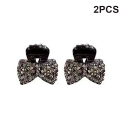 2/4/10pcs Mini Round Rhinestone Hair Claw Retro Zircon Women Girls Claw Clip Small Hairpins Hair Crabs Girls Hair Accessories 