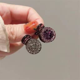 2/4/10pcs Mini Round Rhinestone Hair Claw Retro Zircon Women Girls Claw Clip Small Hairpins Hair Crabs Girls Hair Accessories 
