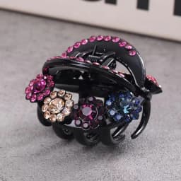2/4/10pcs Mini Round Rhinestone Hair Claw Retro Zircon Women Girls Claw Clip Small Hairpins Hair Crabs Girls Hair Accessories 